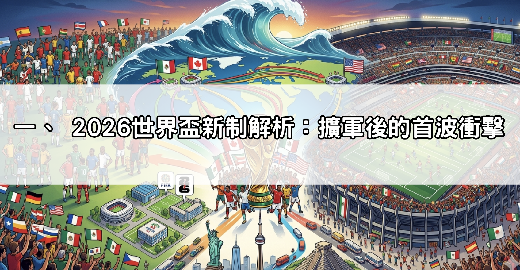 一、 2026世界盃新制解析：擴軍後的首波衝擊